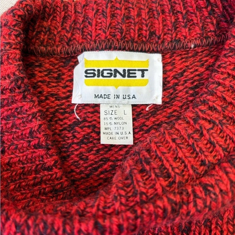 Anheuser Busch Vintage Signet Logo Men’s Sweater Made in the USA Size Large 60’s